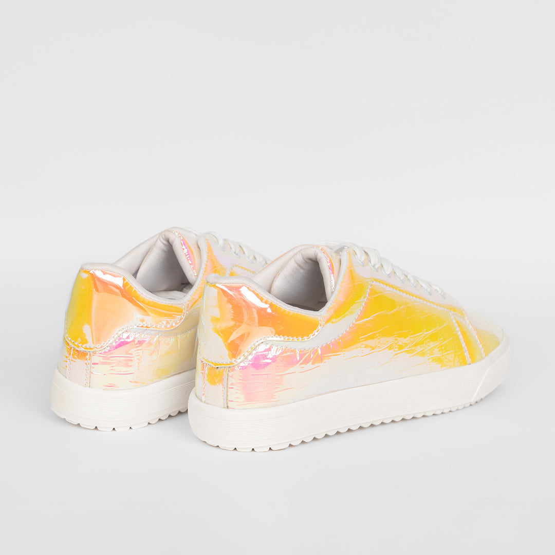 Holographic sneakers Women Yellow