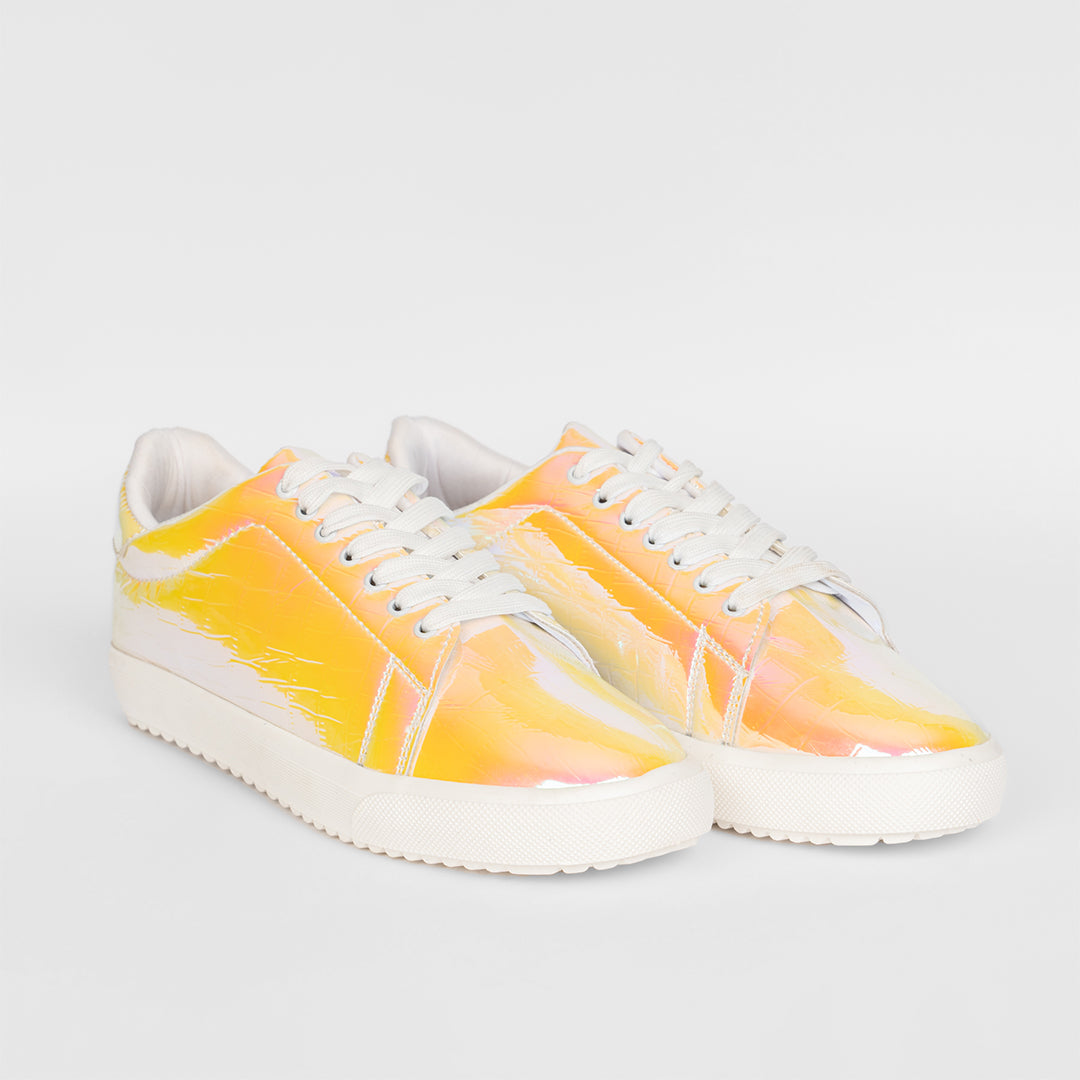 Holographic sneakers Women Yellow