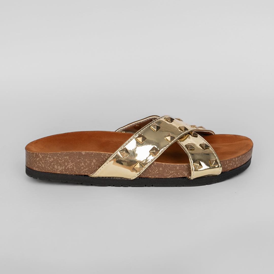 Women Slipper Revit Gold