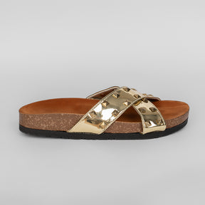 Women Slipper Revit Gold