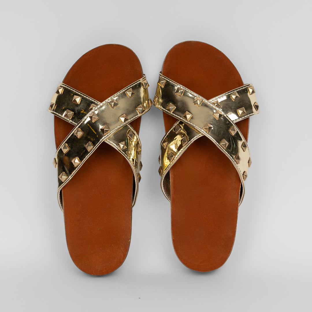 Women Slipper Revit Gold