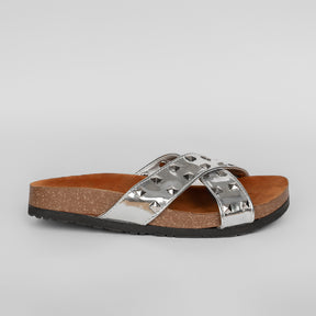 Women Slipper Revit Silver