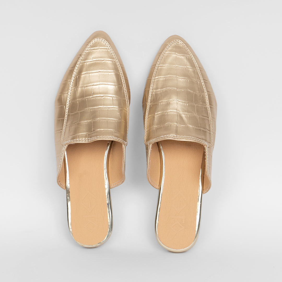 Women Slipper Gold CECIL Matte