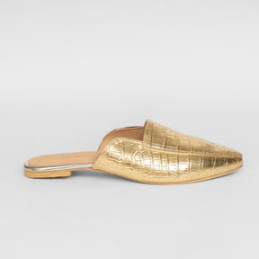 Women Slipper Shiny Gold CECIL