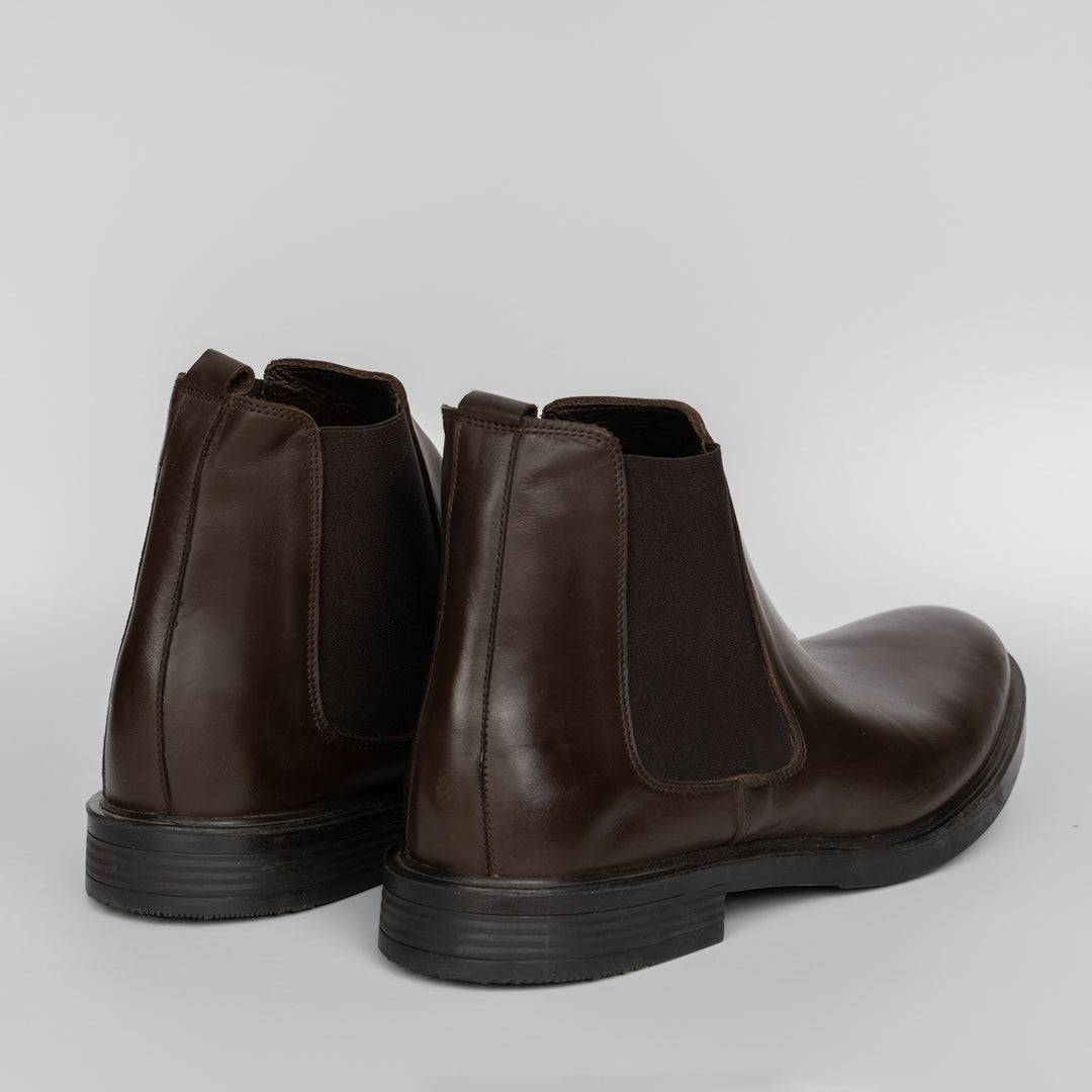 leather Boot - Brown