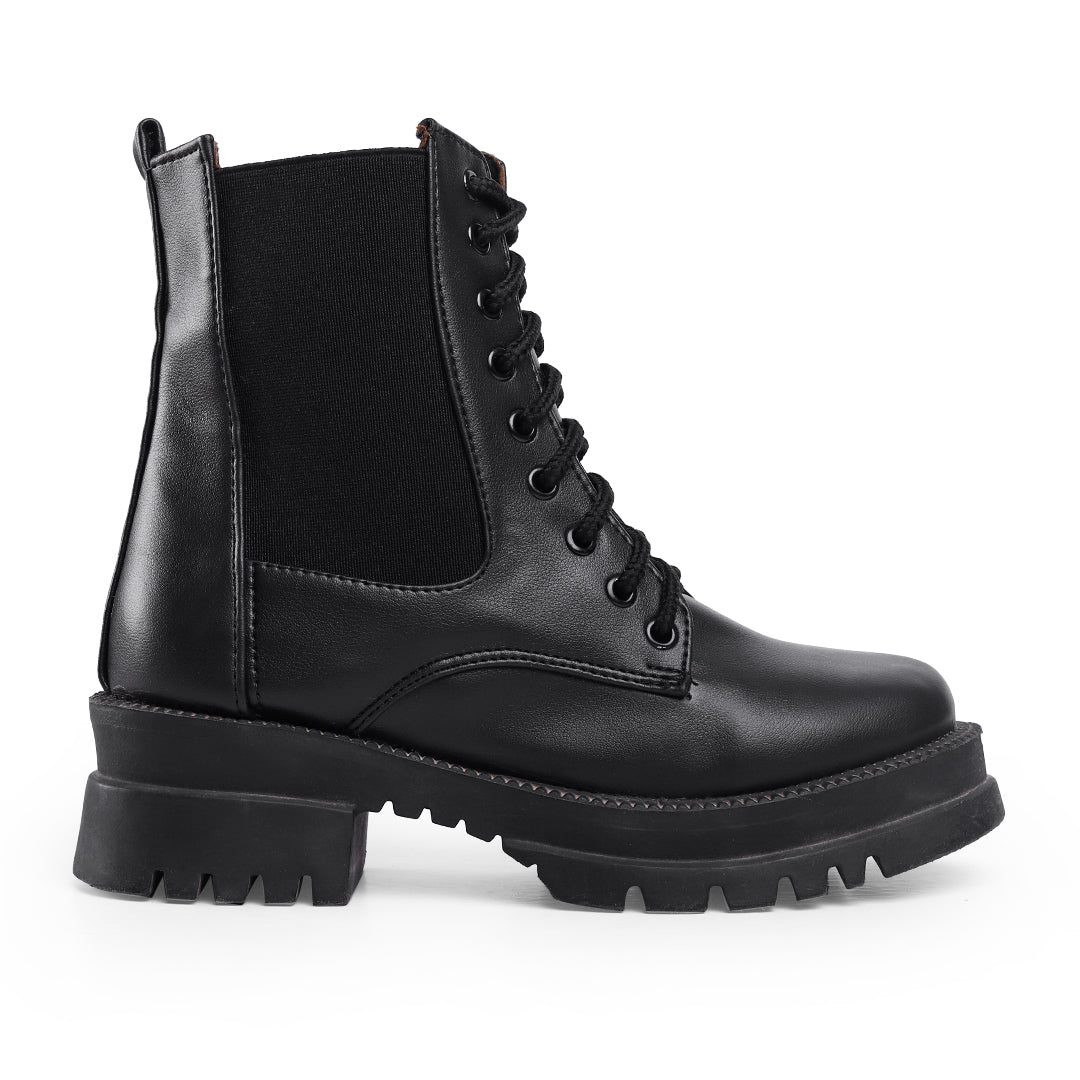 Women Combat Leather Boot