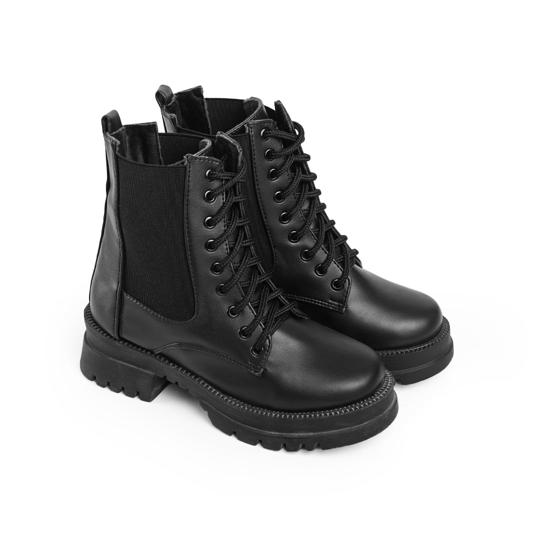 Women Combat Leather Boot