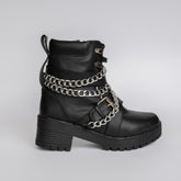 Leather BOOT With strains women