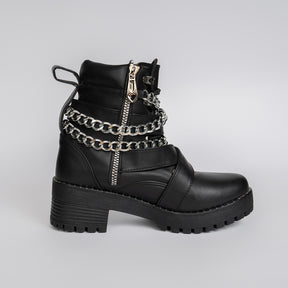 Leather BOOT With strains women