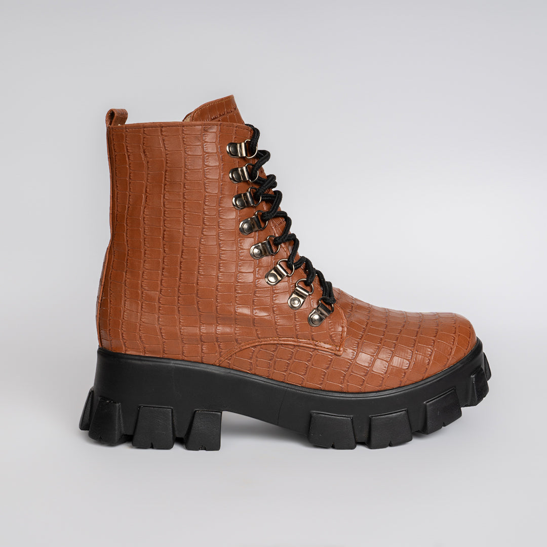 Croco Leather Boot - Havan