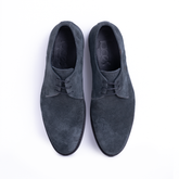 Laces-Derby suede shoes - Grey