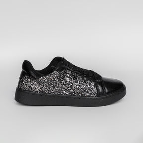 Women Star Sneaker Black&Silver