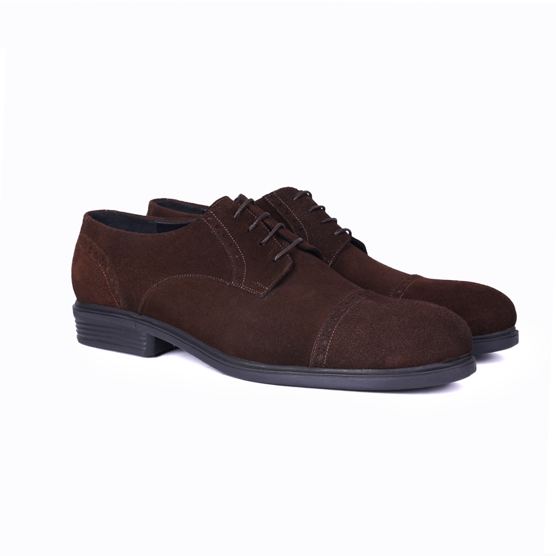 Derby Cap Toe - Seude - Brown